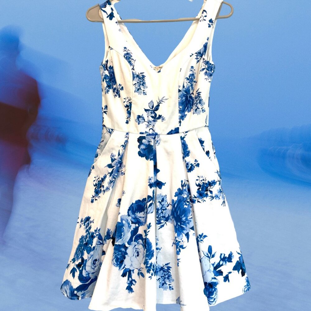 Trixxi Party Dress Size 3; V Necklines Front & Back; Floral; Petticoats